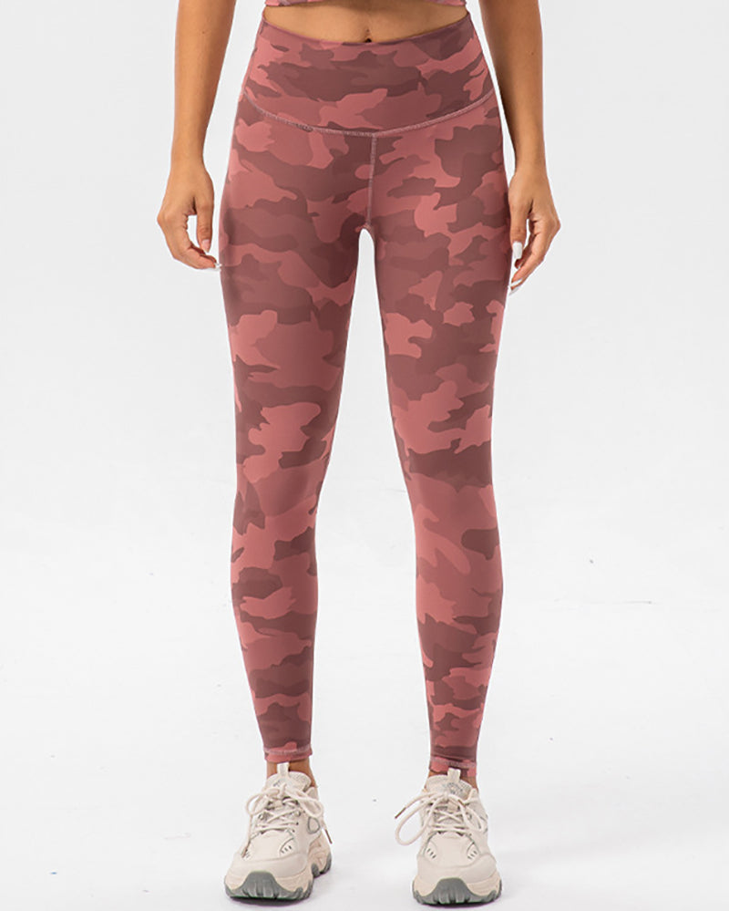 Summer Women Camo High Waist Sports Leggings Pants S-2XL