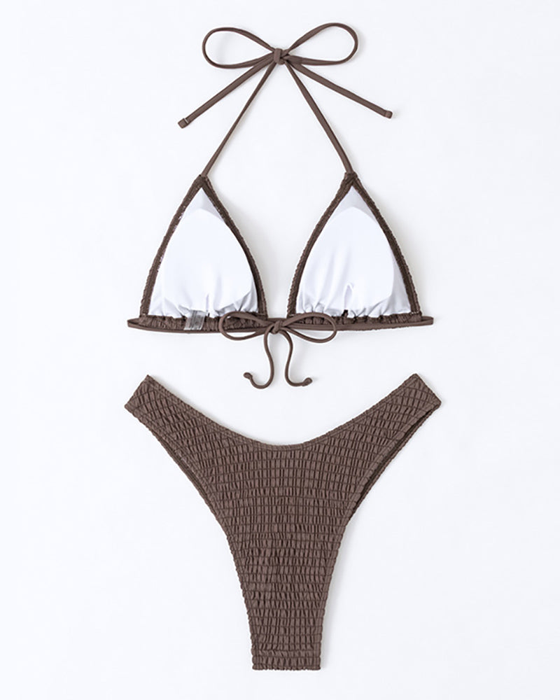 Brown Cute Women Sexy Bikini XS-L