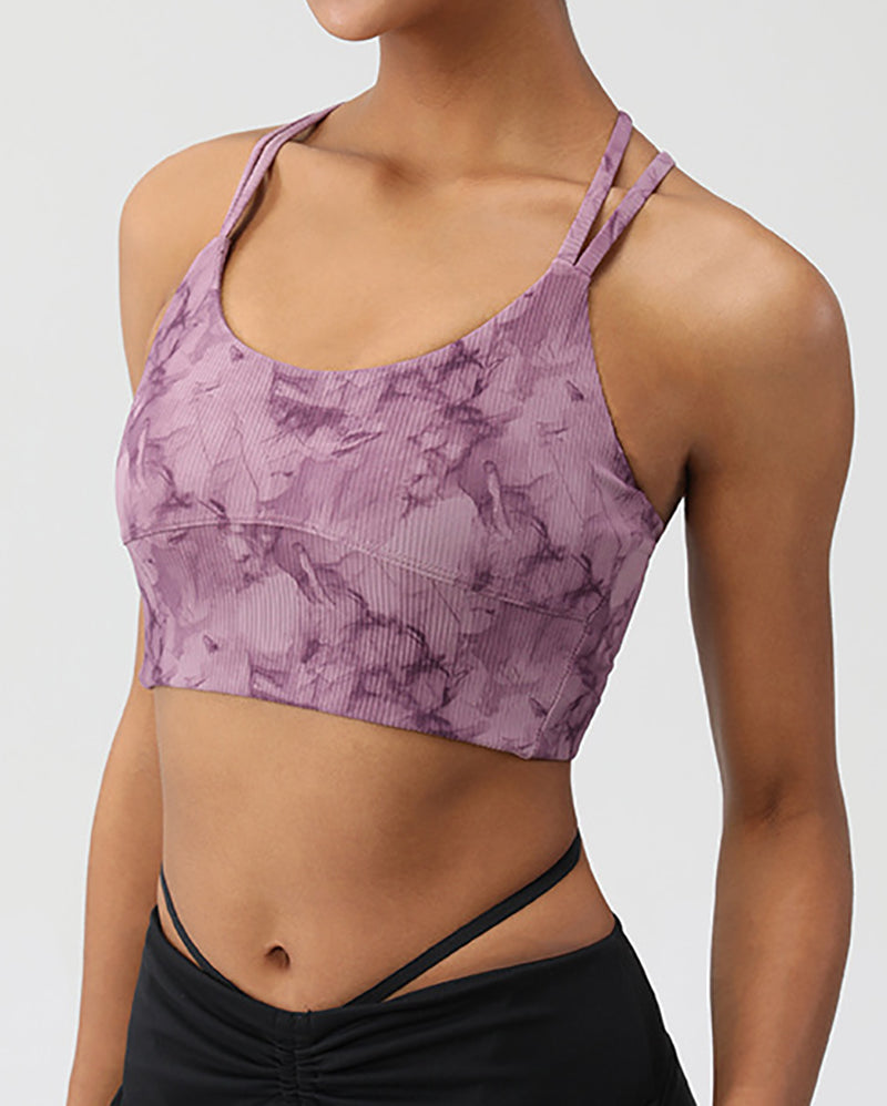 Popular Summer Sling Printed Yoga Sports Bra S-2XL