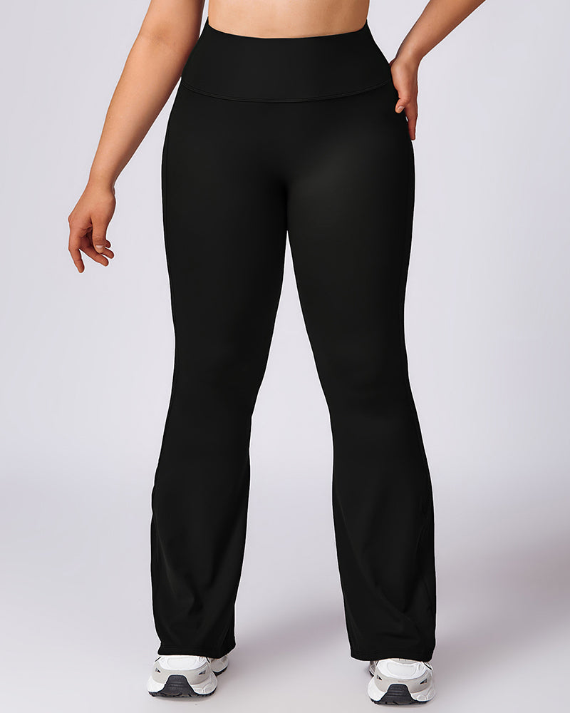 Women High Waist Wide Leg Fitness Plus Size Pants XL-3XL