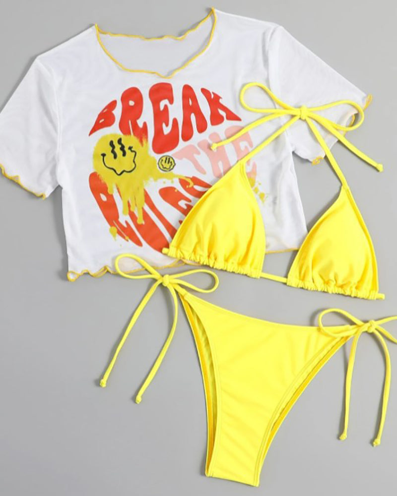 3pcs Set Wholesale Women Colorful Bikini Set S-L