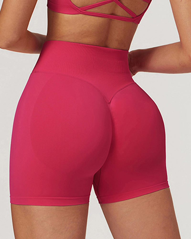 Women Hips Lift High Waist Sports Yoga Sports Shorts S-XL