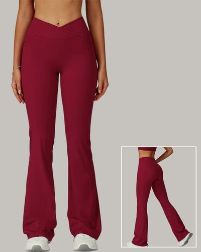 Women Criss High Waist Wide Leg Running Dancing Pilates Pants S-XL