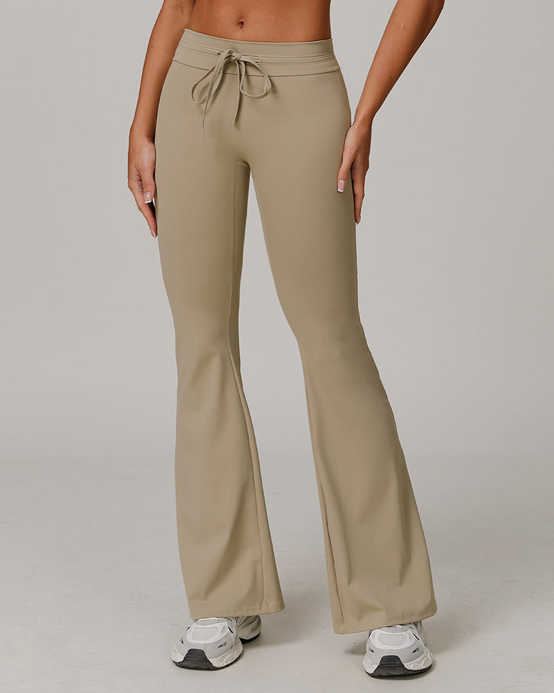 OEM Women Sun Protection Wide Leg High Waist Breathable Sports Pants S-XL
