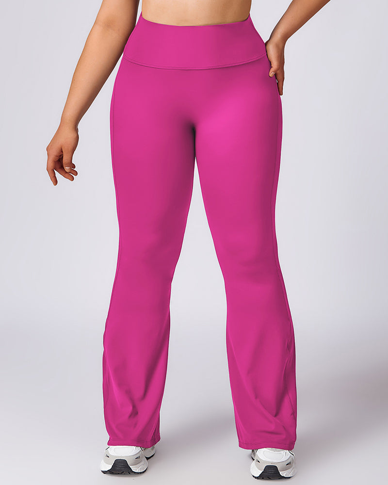 Women High Waist Wide Leg Fitness Plus Size Pants XL-3XL