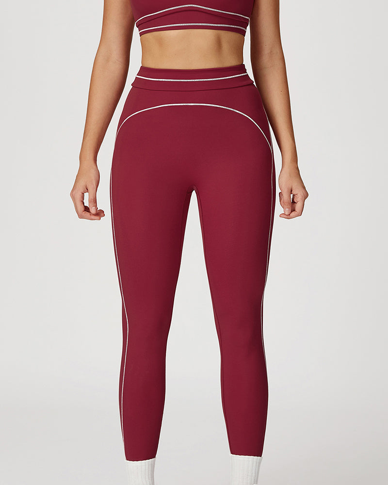 Fitness Women Logo Customized Colorblack High Waist GYM Sports Yoga Leggings Red Blue Brown Green Black S-XL