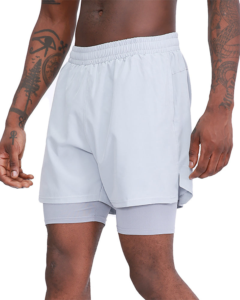 Summer Lined Fitness Running Quick Drying Sports Men&