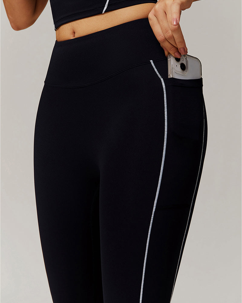 Factory Price High Quality Side Pocket Running Fitness Pants Leggings S-XL