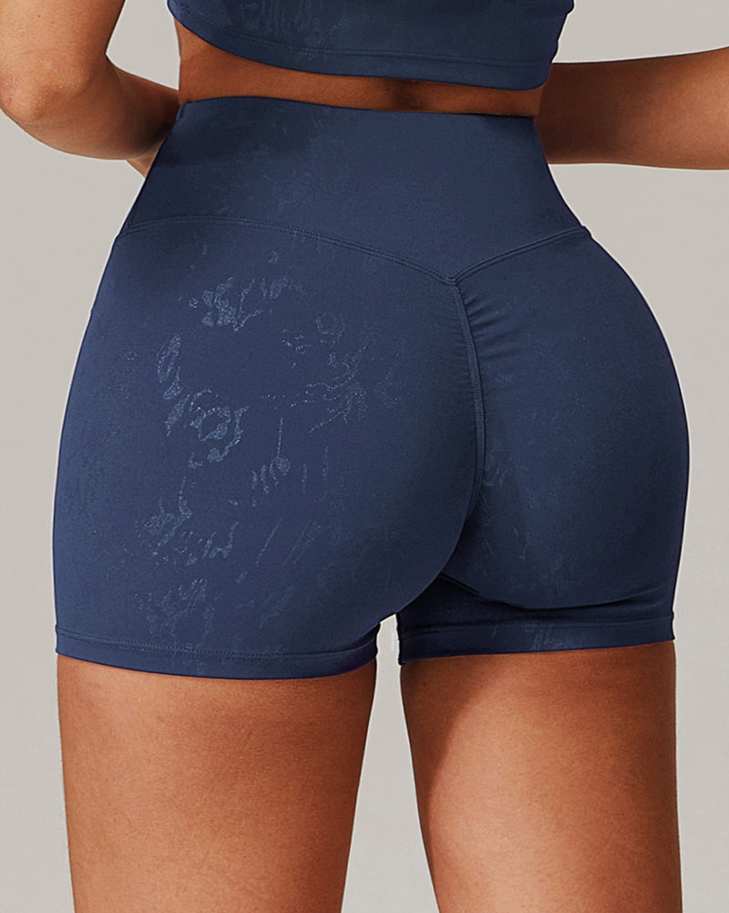 Wholesale Hot Stamping Tight Yoga High-Intensity Running Fitness Shorts S-XL