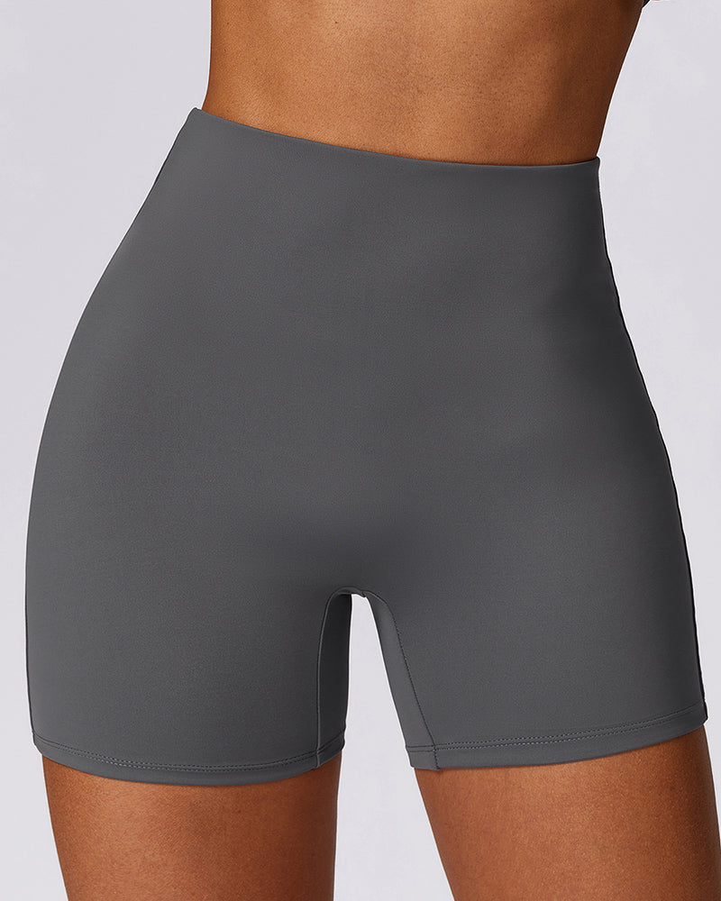 Women Hip Lift High Wasit Slim Fitness Shorts S-XL