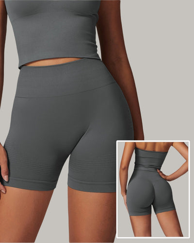 China Supplier Women Seamless High Waist Hips Lift Running Shorts S-XL