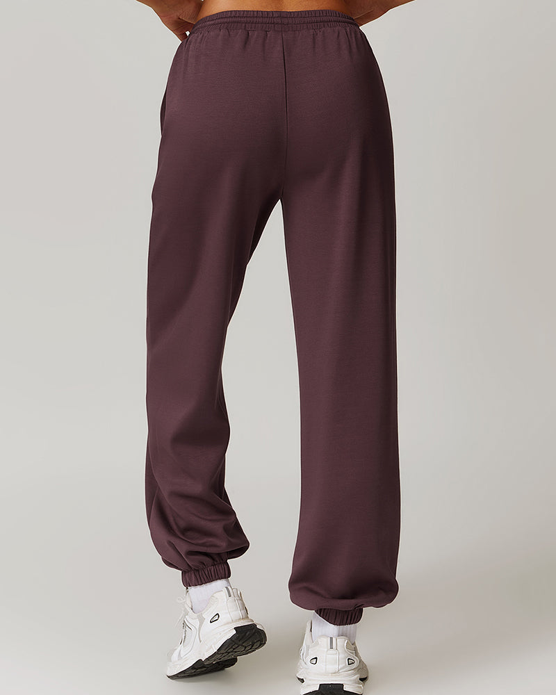 New High Waisted Casual Loose Sweatpants Straight Leg Sports Trousers S-XL