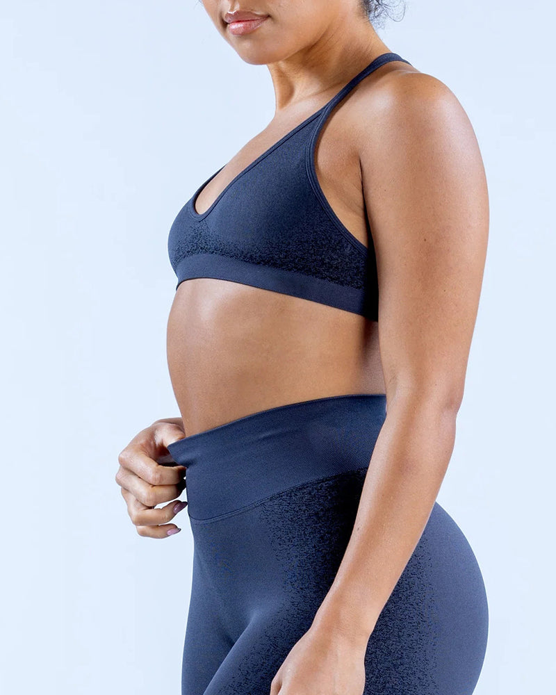 Solid Color DIY LOGO Women Halter Neck Fitness Work Out Bra XS-XL