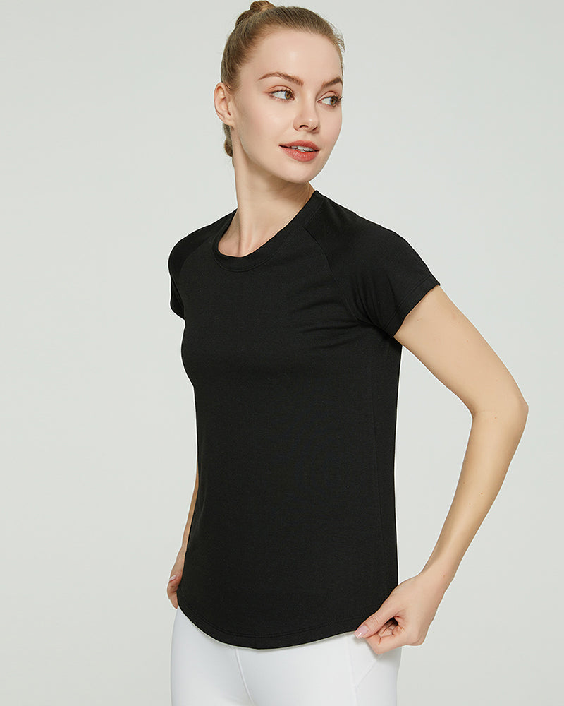 Hollow Out Back O Neck Short Sleeve Women T-shirt S-XL