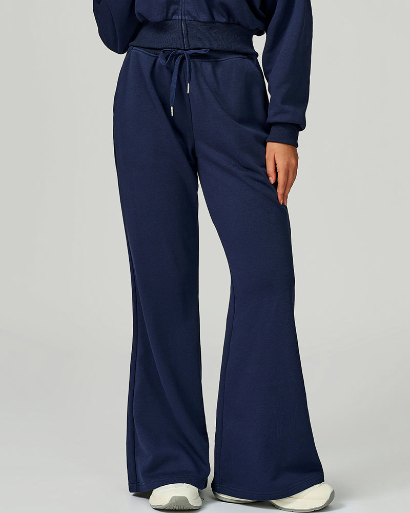 Women OEM High Waist Loose Wide Leg Sweatpants Sports Pants S-XL