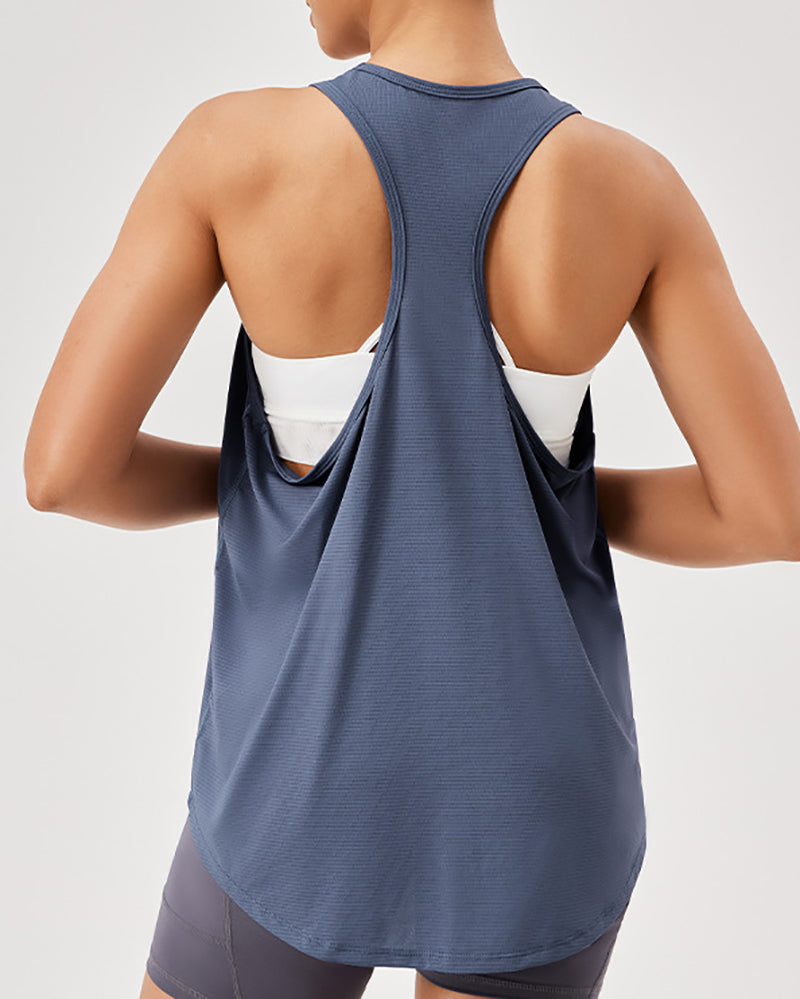 Women Sports Loose Quickly Drying Cover Vest S-2XL