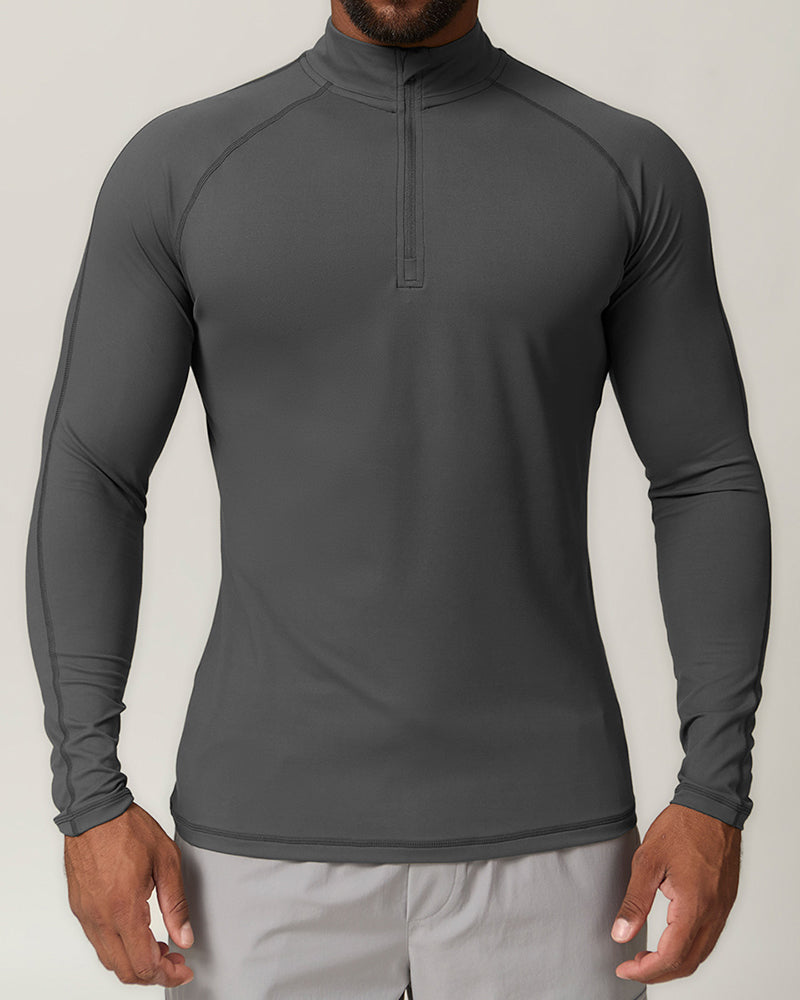 Half Zipper Quickly Drying Fitness GYM House Wear Men&