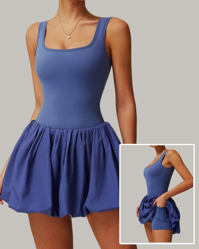 Wholesale Women Outdoor Line Sleeveless Tennis Dress S-XL