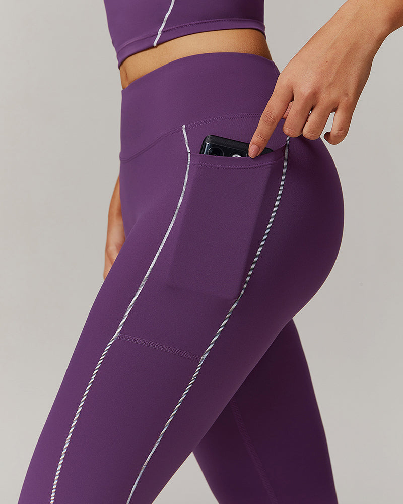 Factory Price High Quality Side Pocket Running Fitness Pants Leggings S-XL