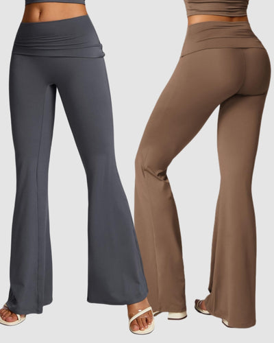 Women Fitness High Elastic Quick Drying Wide Leg Pants S-XL