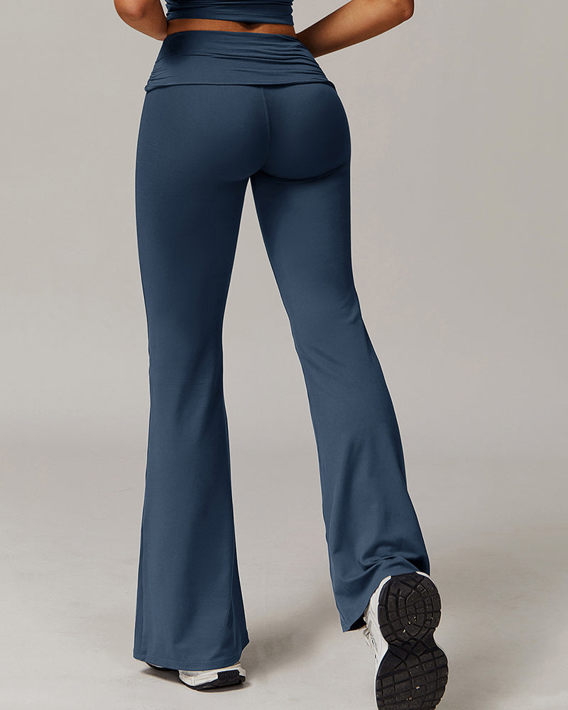 Brand Bulid LOGO Printed Wrap Waist Wide Leg Sports Pants S-XL