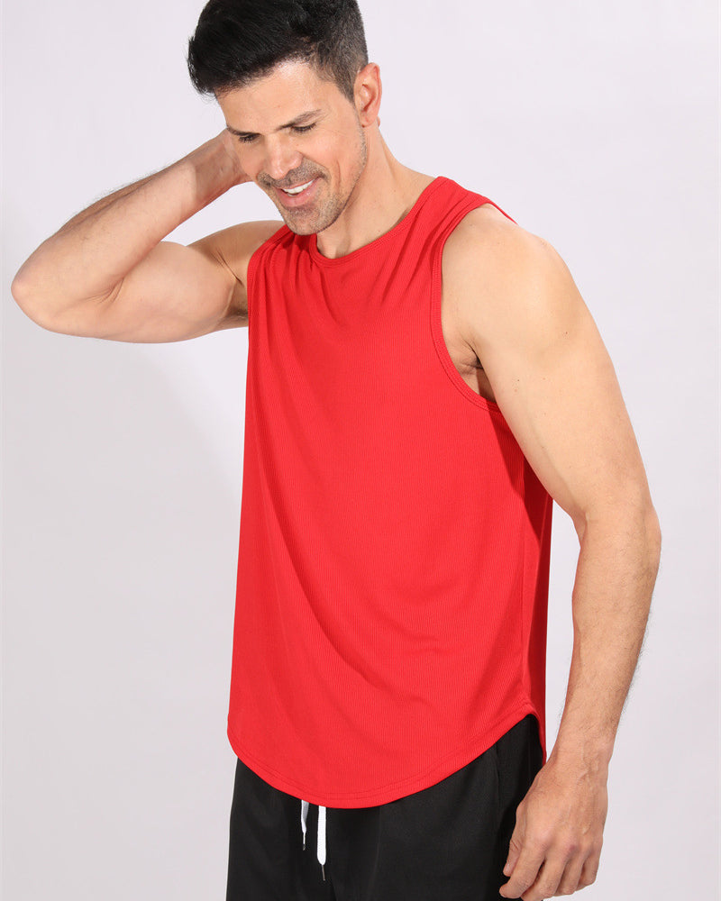 Mens Breathable Quickly Drying Running Vest S-2XL