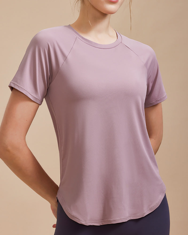 Women Short Sleeve Breathable Running Loose T-shirt S-XL