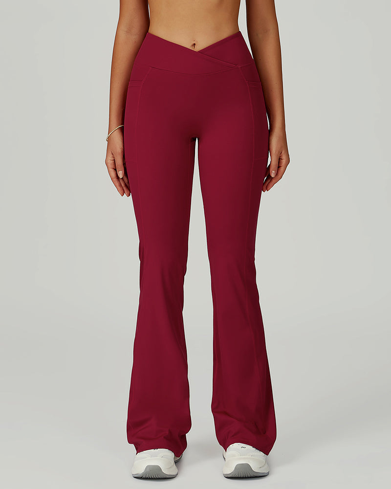 Women Criss High Waist Wide Leg Running Dancing Pilates Pants S-XL