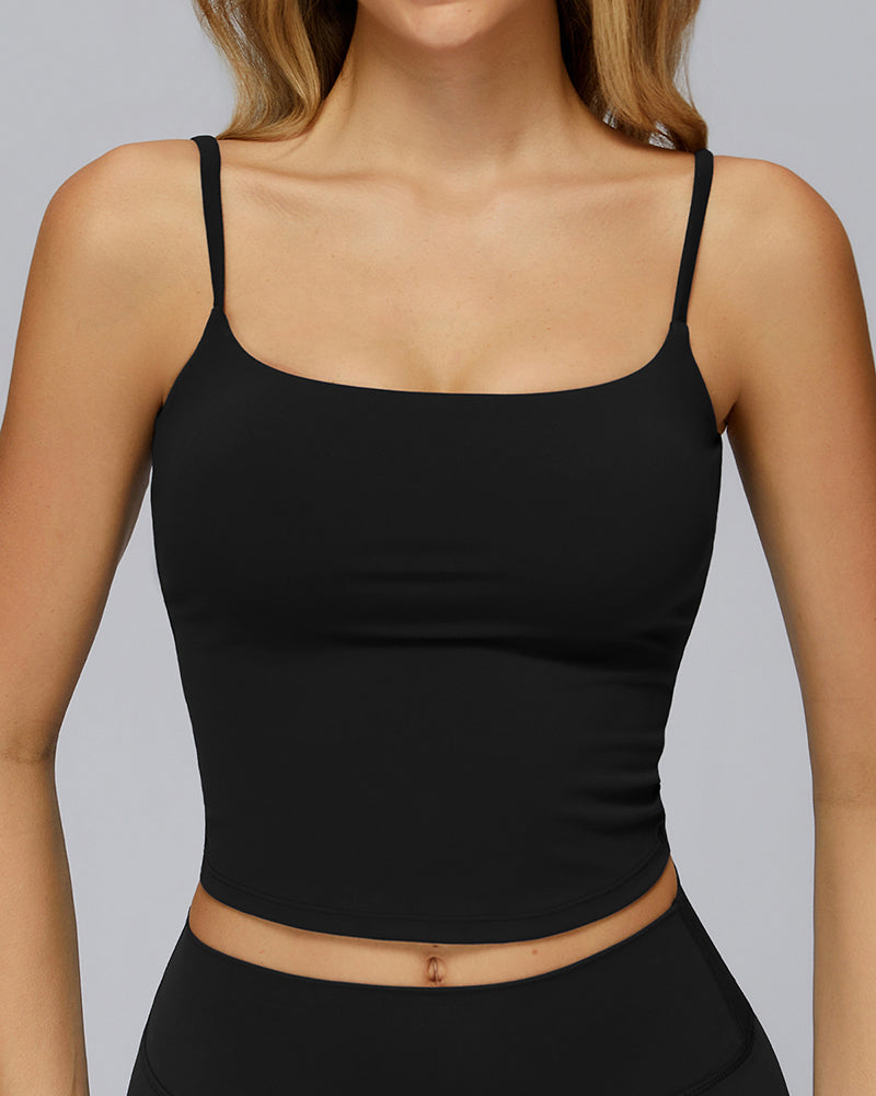 Brushed Yoga Back Double Strap Sports Vest Outdoor Running Fitness Tops for Women S-XL