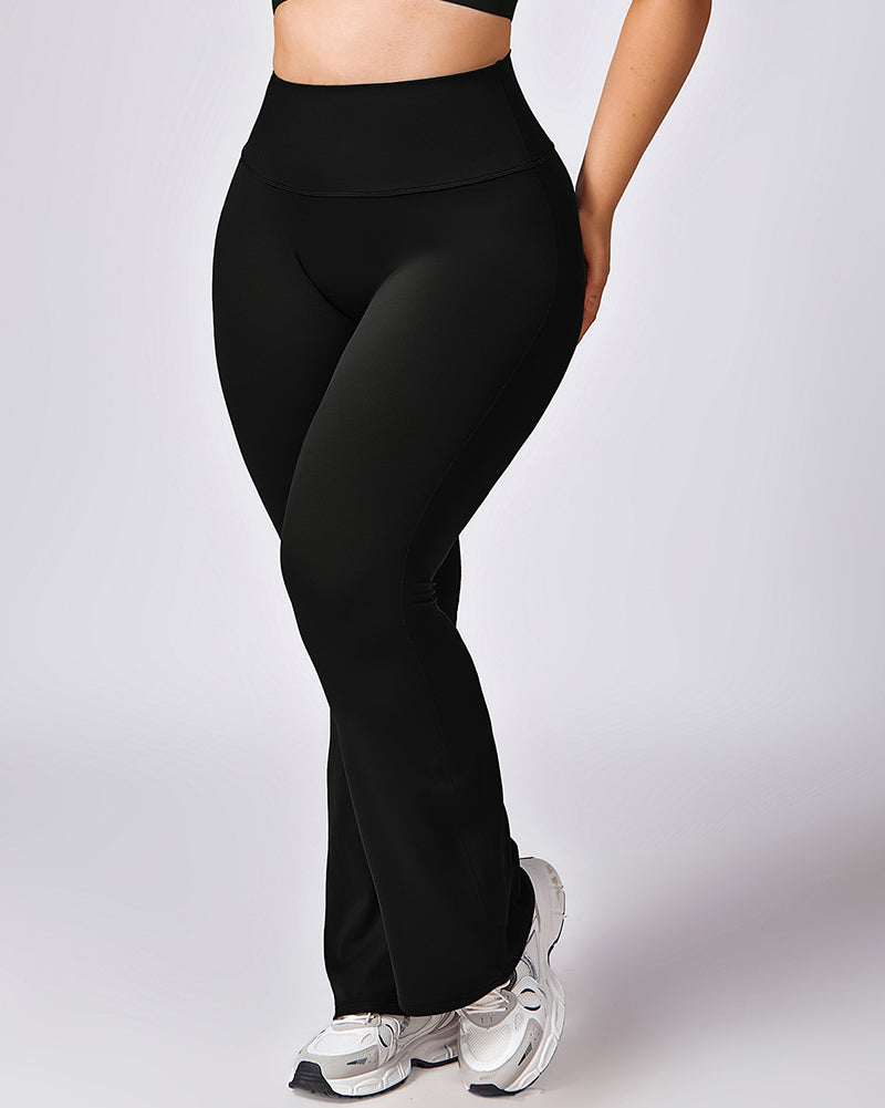 Women High Waist Wide Leg Fitness Plus Size Pants XL-3XL