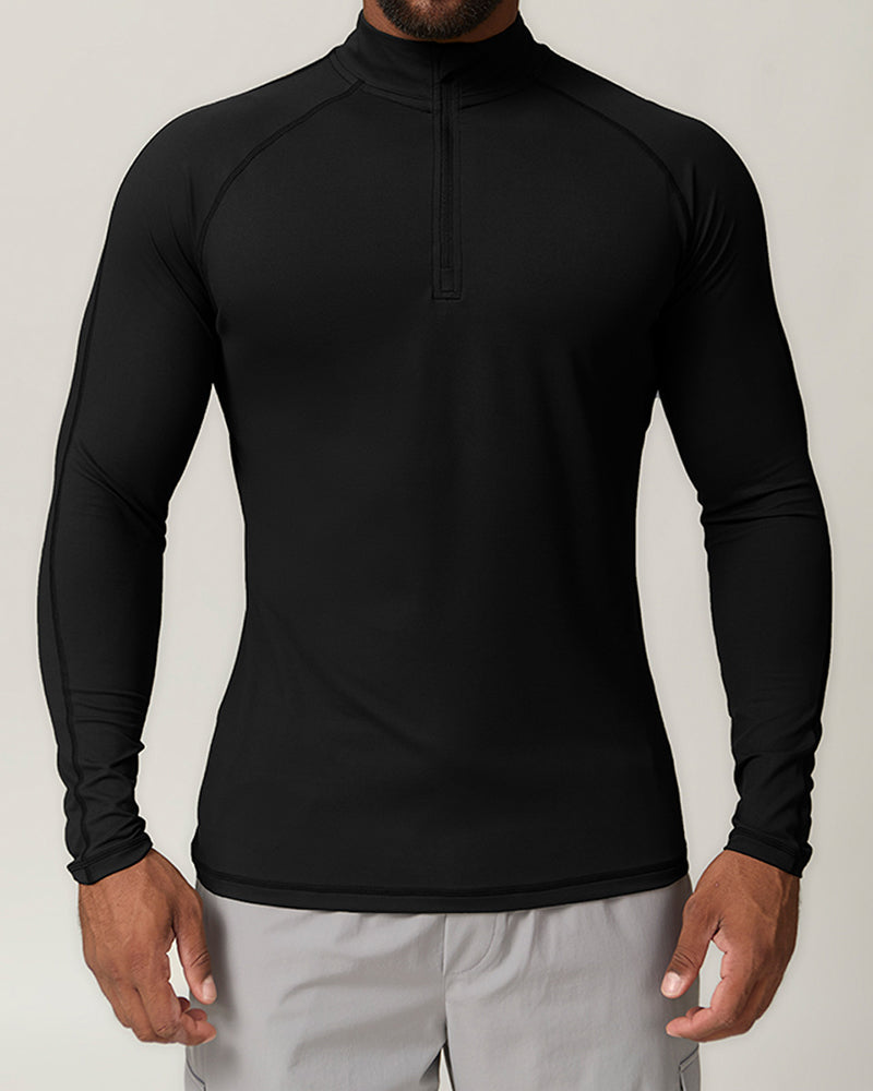 Half Zipper Quickly Drying Fitness GYM House Wear Men&