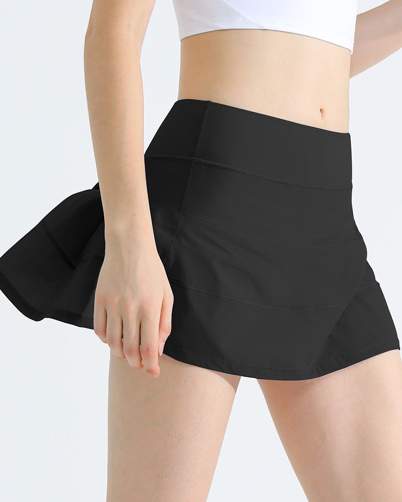 China Factory High Quality Women Lined Tennis Golf Workout Pleated Skirt S-XL