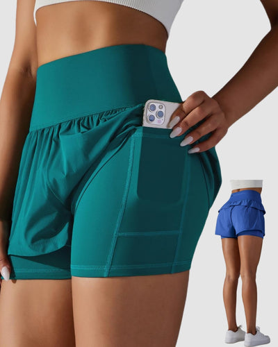 Customize Label High Waist Women Lined Pocket Running Shorts XS-XL