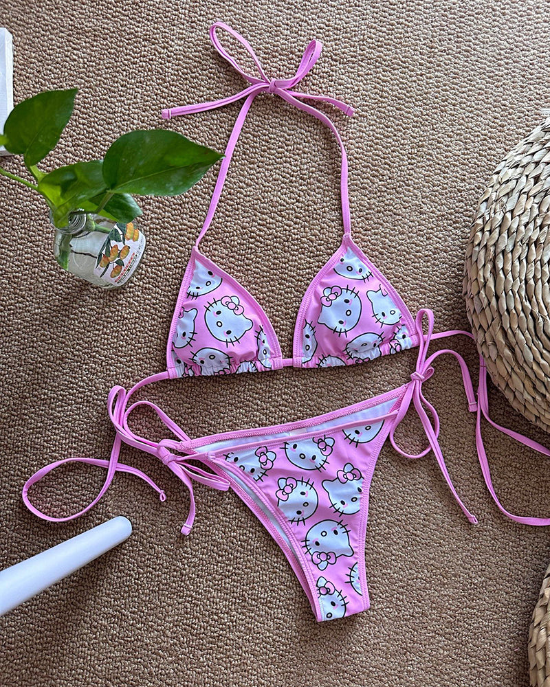 Hello Kitty Cute Beach Sexy Bikini Set S-XL