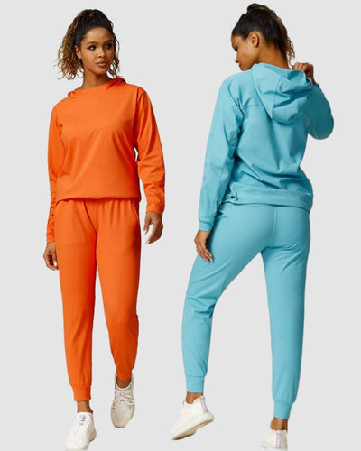 Women Hoodies Pullover Long Sleeve Trousers Two Piece Pants Sets S-2XL