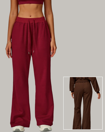 Women OEM High Waist Loose Wide Leg Sweatpants Sports Pants S-XL