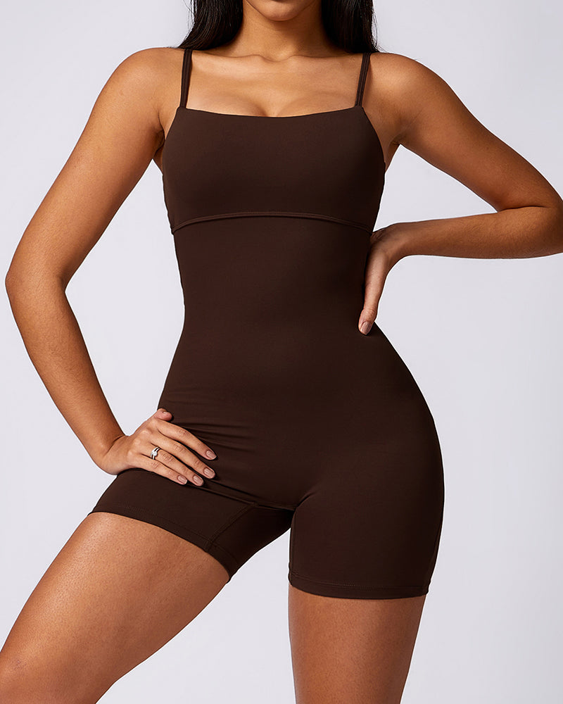 Women Sling Backless Hips Lift Sexy Quick Dry Sports Romper S-XL