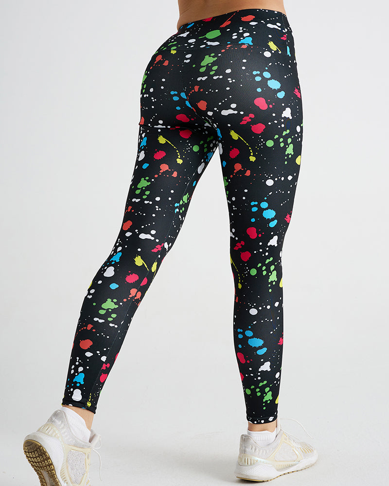 Woman Dot Graffiti Print Fitness Wholesale Leggings Pants S-2XL