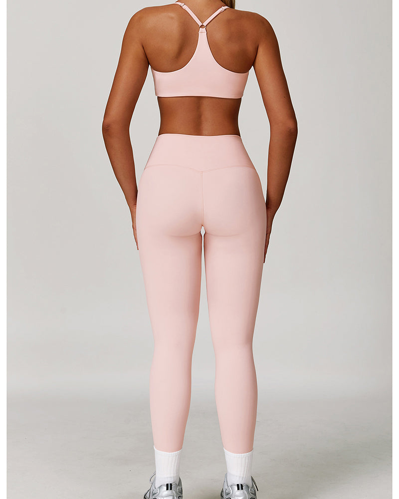 OEM New Wholesale Women Vest And Leggings Sports Yoga Two-piece Sets S-XL