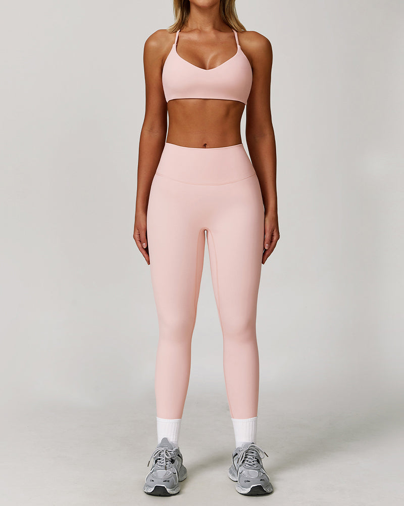 OEM New Wholesale Women Vest And Leggings Sports Yoga Two-piece Sets S-XL