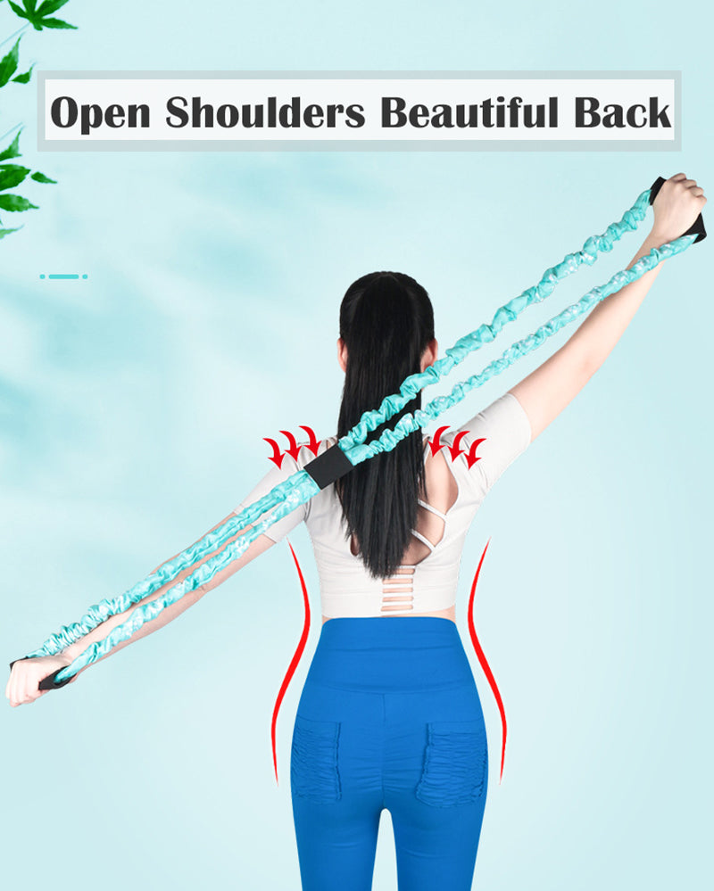 8-Character Pulling Tool Open Back Exercise Beautiful Back Tool Yoga Fitness Elastic Band Pulling Rope Residence Home equipment