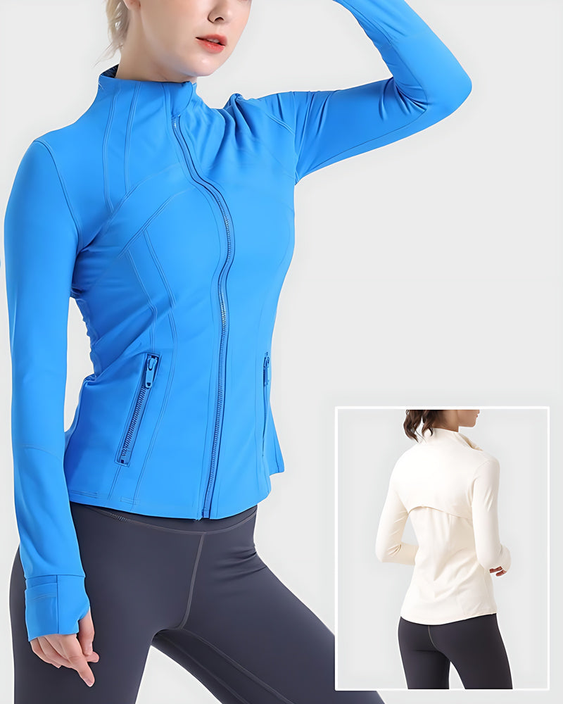 Long Sleeve Patchwork Slim Sports Running Jacket 2-12