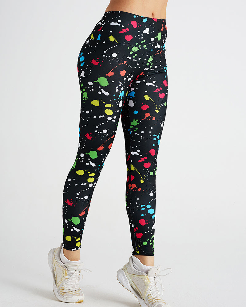 Woman Dot Graffiti Print Fitness Wholesale Leggings Pants S-2XL