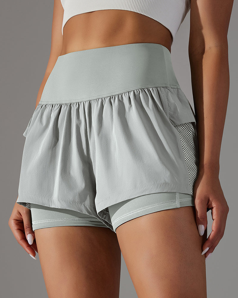 Customize Label High Waist Women Lined Pocket Running Shorts XS-XL