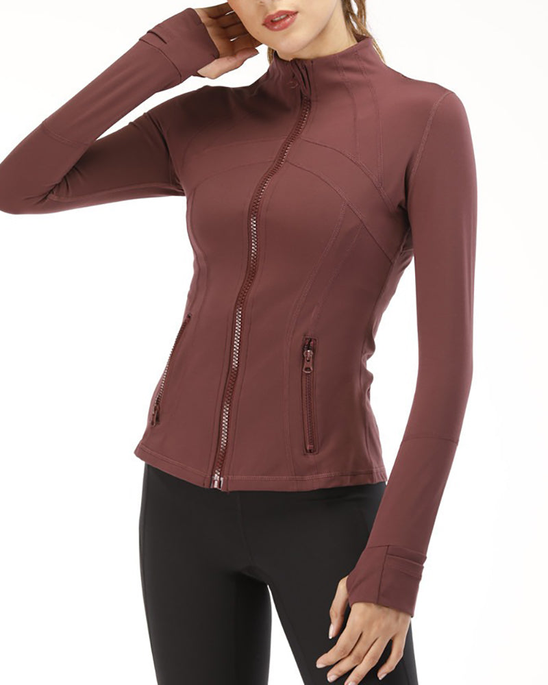 Long Sleeve Patchwork Slim Sports Running Jacket 2-12