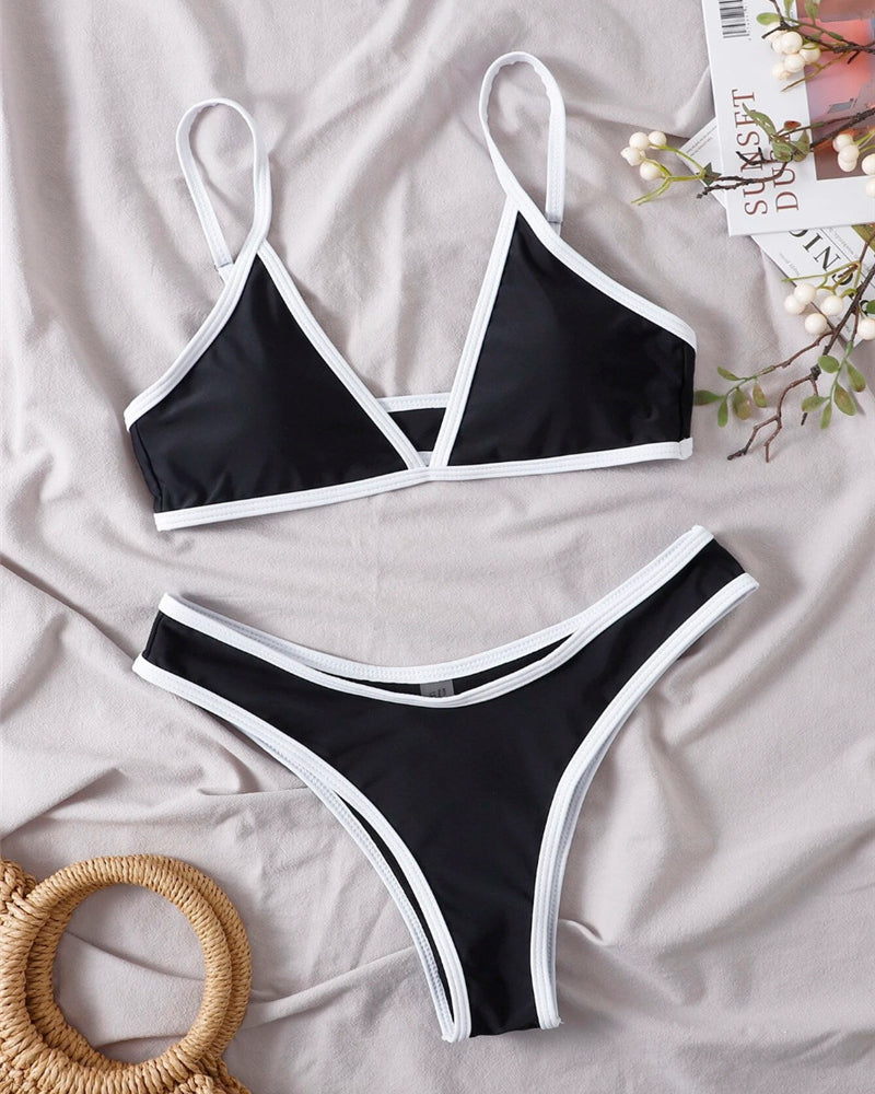 Solid Color Women Sporty Bikini Set S-L