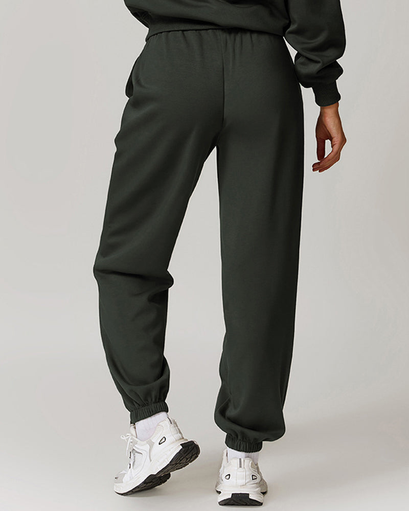 New High Waisted Casual Loose Sweatpants Straight Leg Sports Trousers S-XL