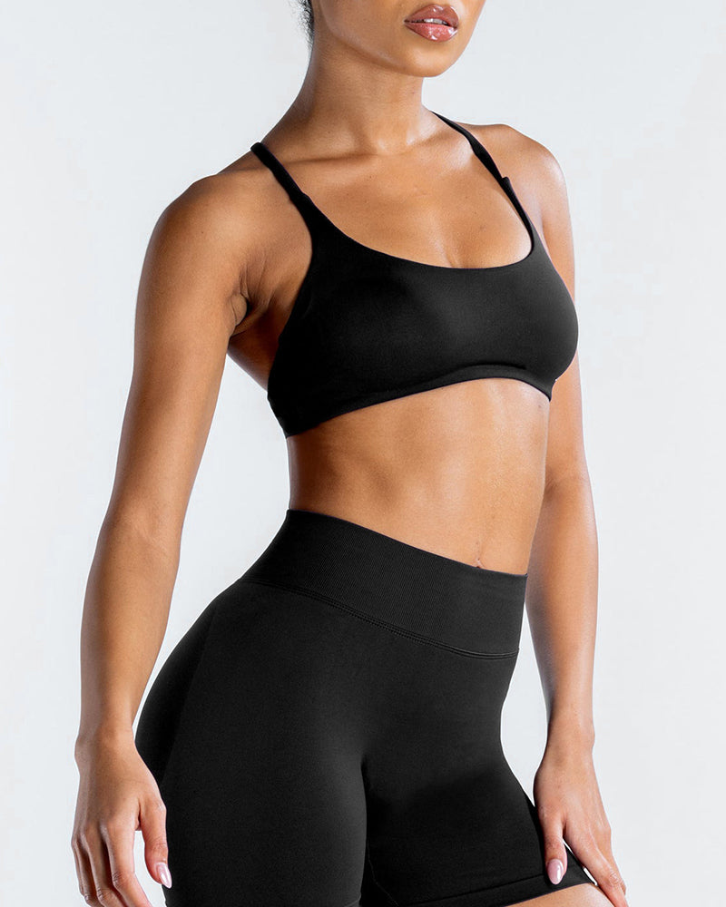 Wholesale Women Customized OEM LOGO Sling Sports Bra XS-XL