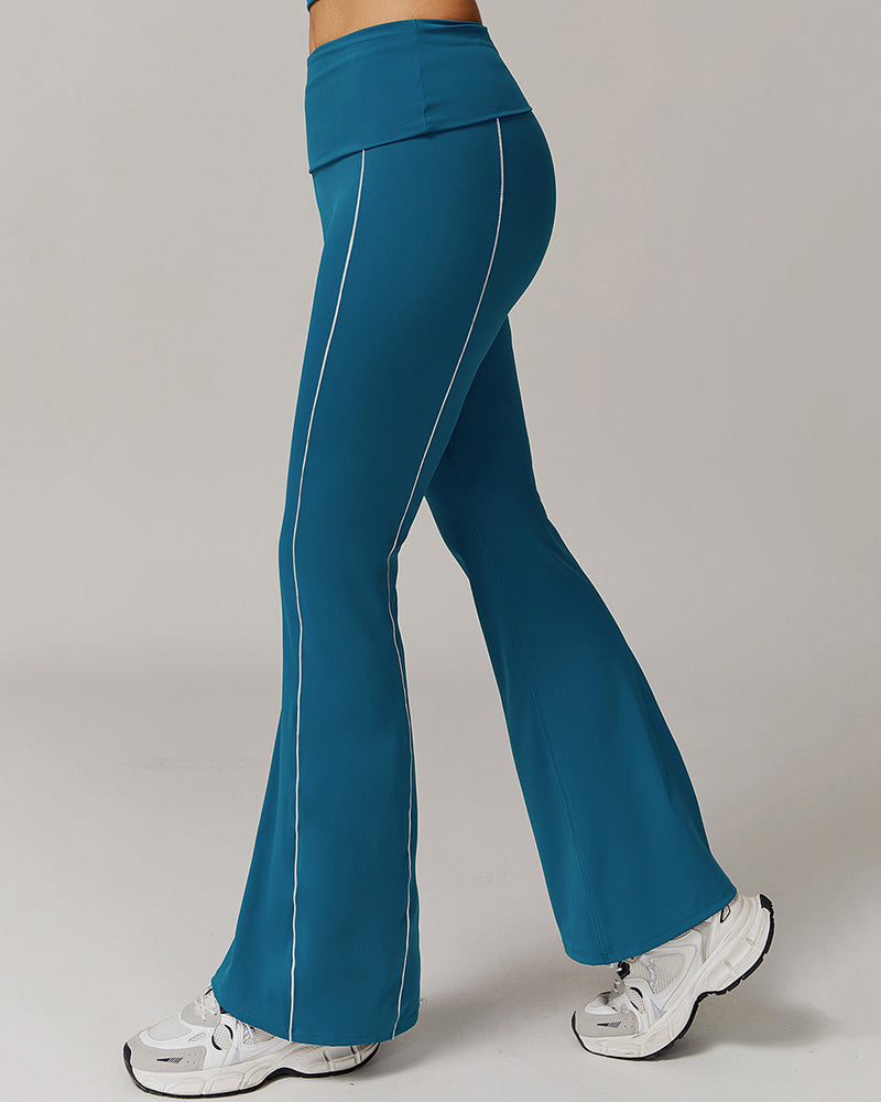 China Manufactory Women High Waist Wide Leg Sports GYM Pants S-XL