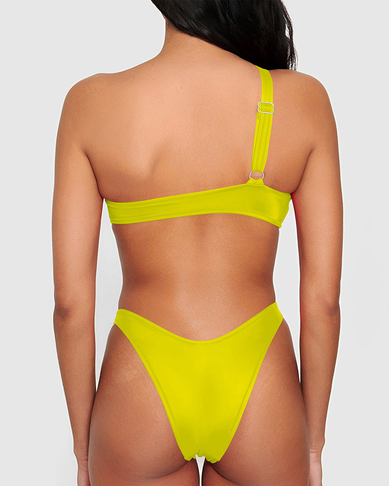 Solid Color Newest Hollow Out Sexy One Piece Swimwear S-XL